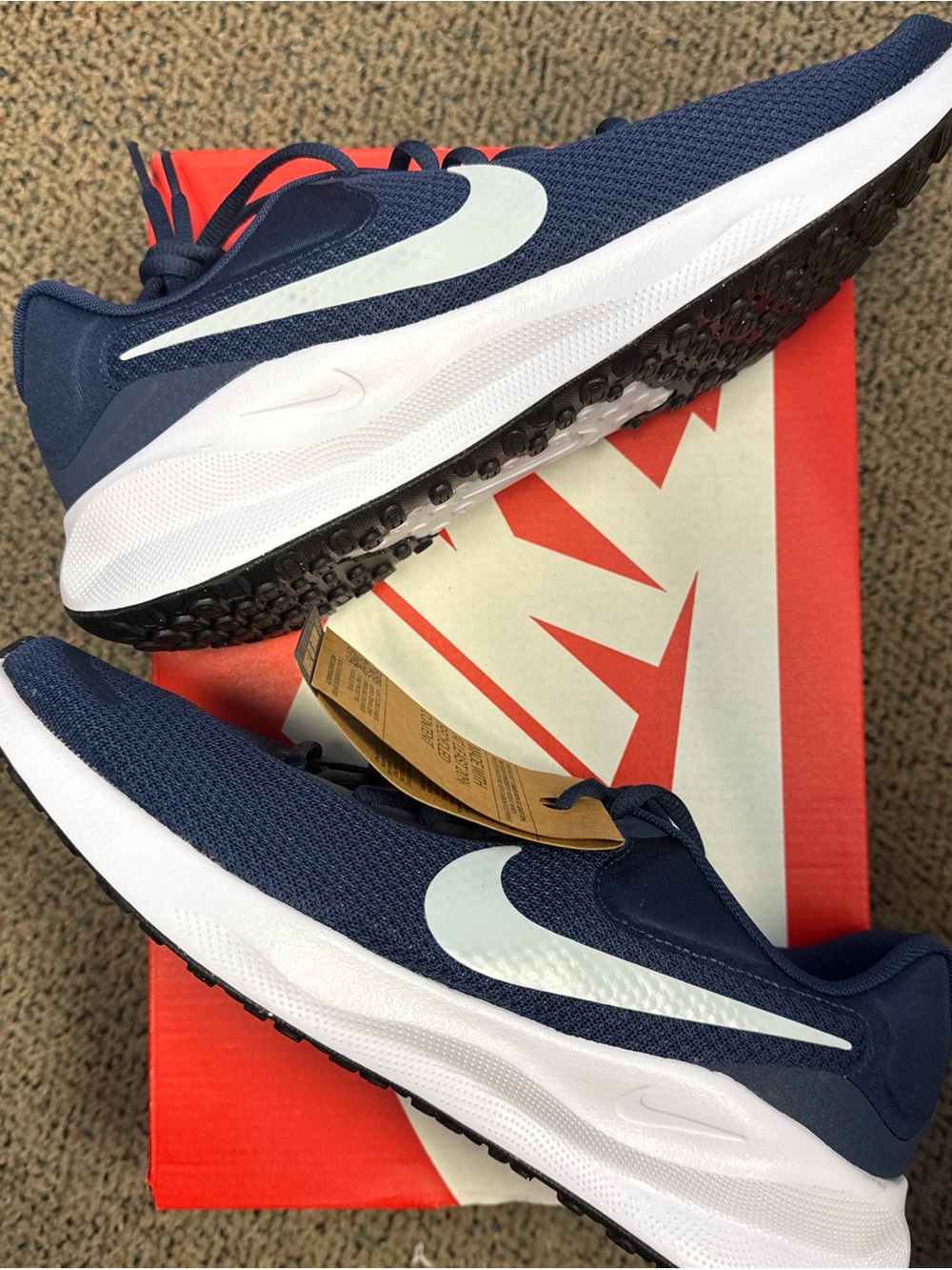 Nike Air Pegasus 83 PRM Midn Navy and White Men's Lightweight Running Sneakers
